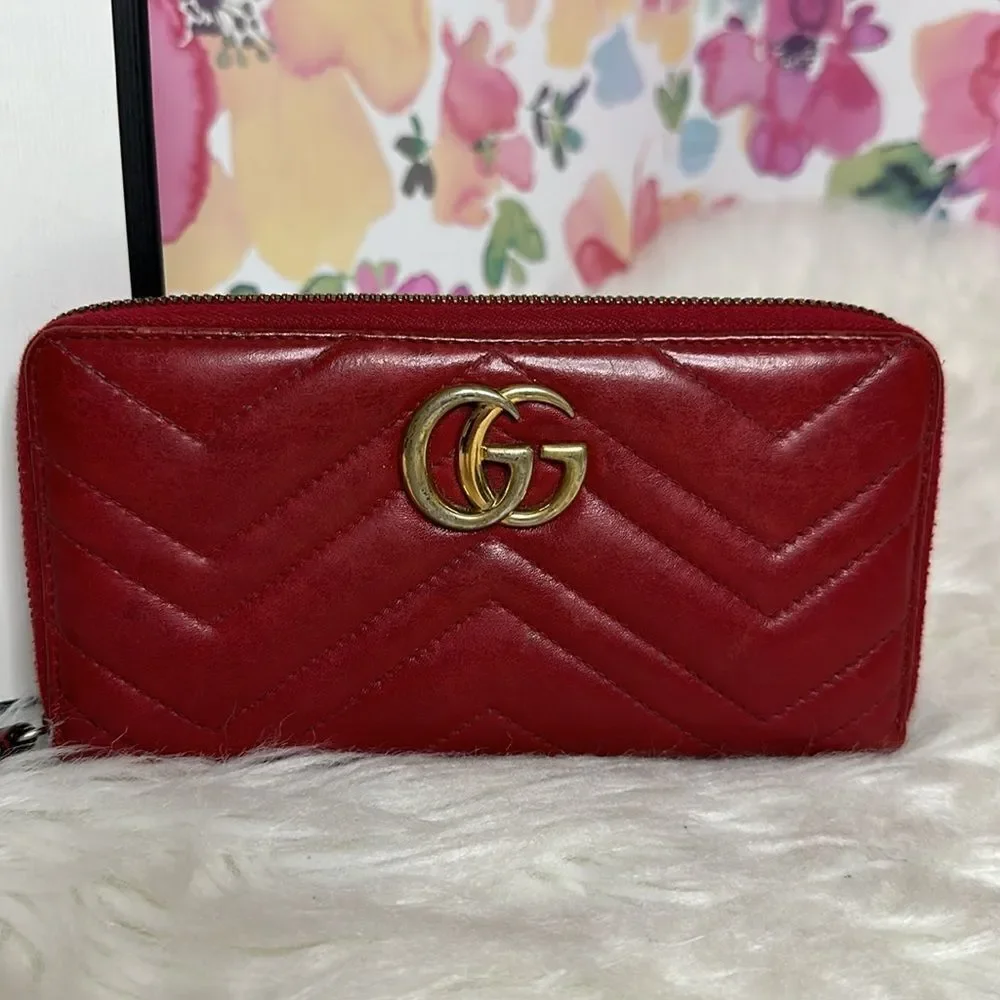 💯Authentic Gucci Marmont Zipped Long Wallet🍀 - Picture 15 of 16